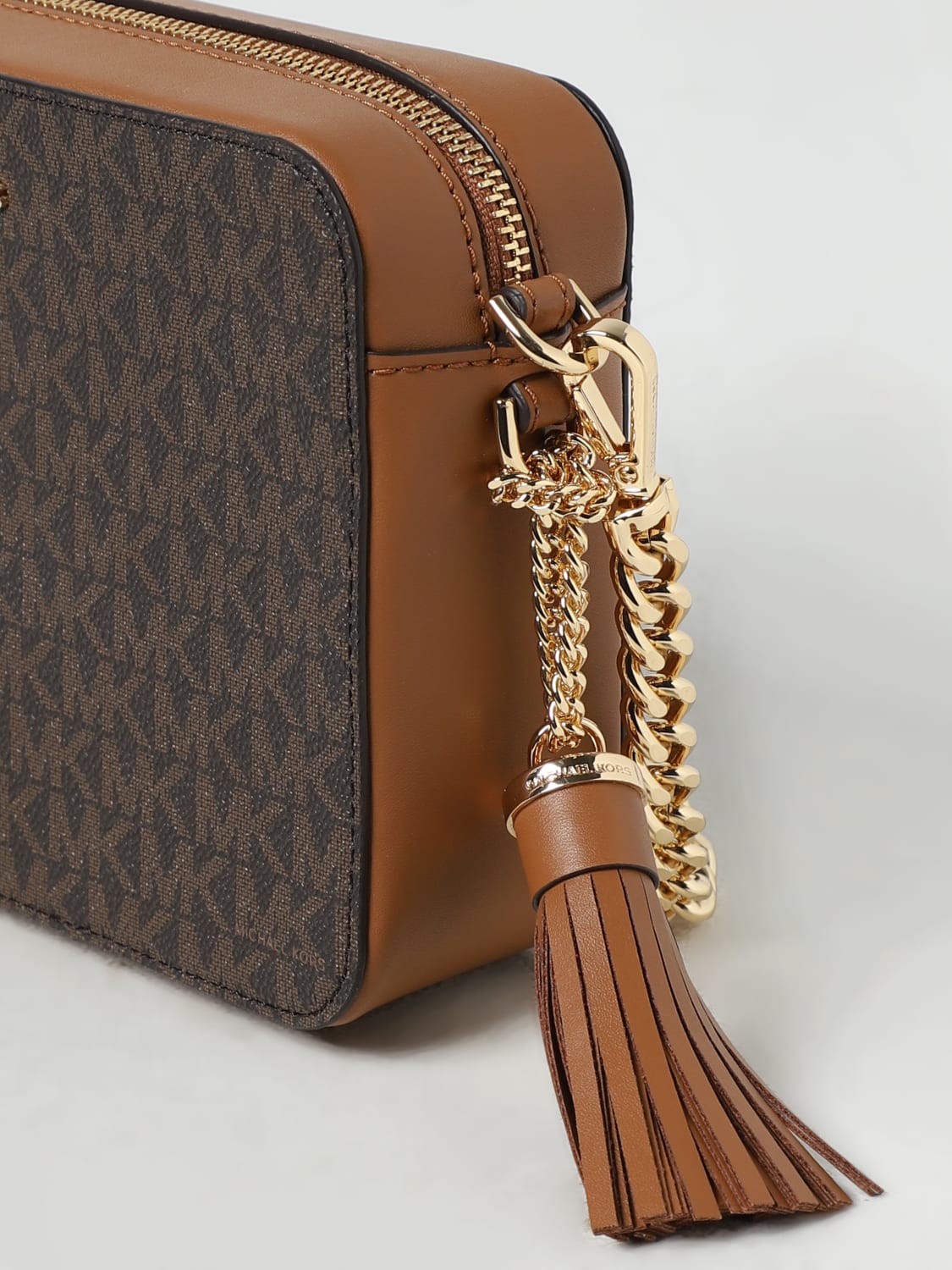 MICHAEL MICHAEL KORS Borsa a tracolla Jet Set media con logo Michael Kors Marrone Borse A Tracolla Michael Michael Kors 32F8GF5M2B online su GIGLIO.COM