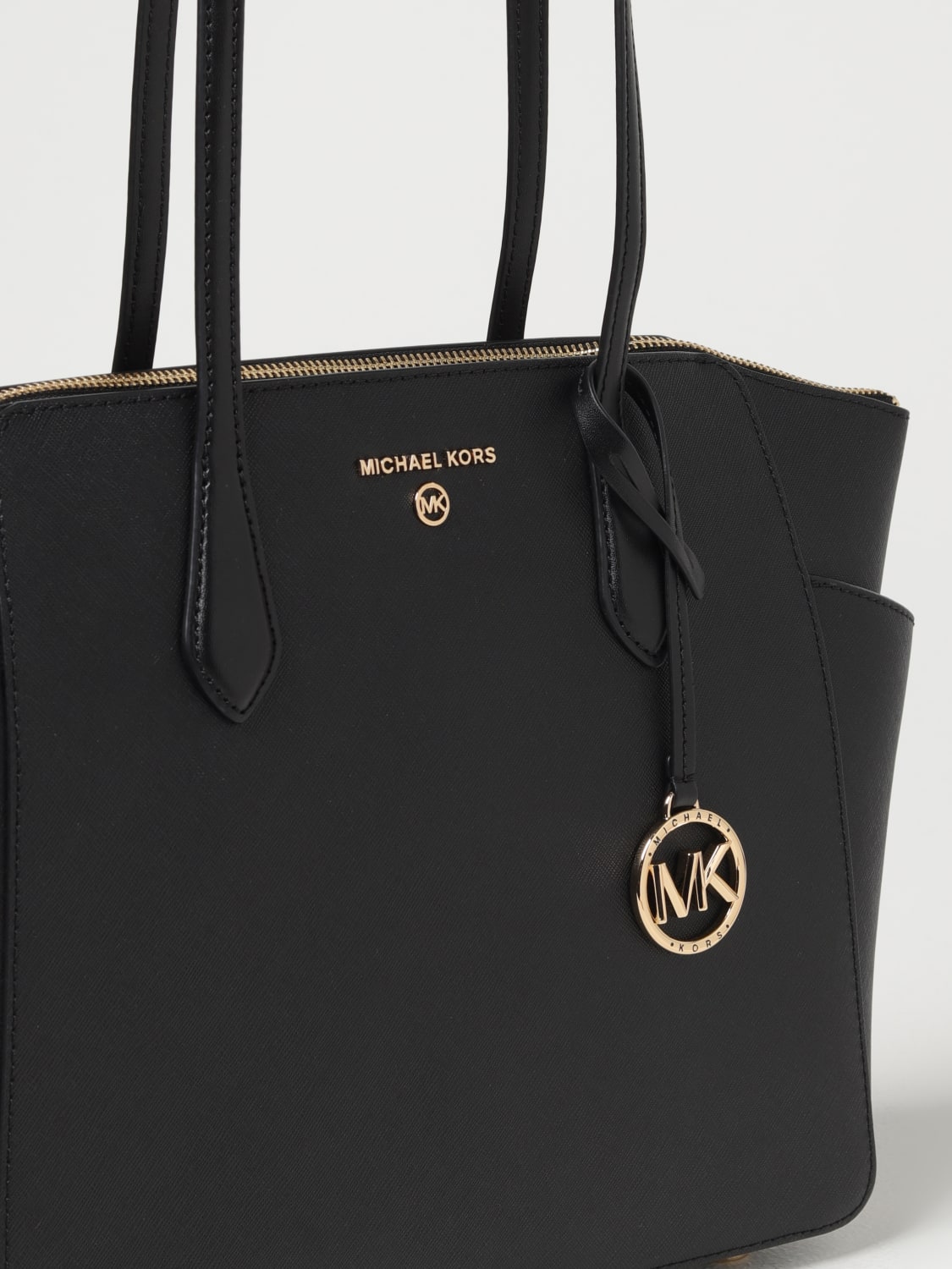 トートバッグ MICHAEL KORS Women Bags 30S2G6AS2L001 Black Michael Kors Charlotte Large Signature Logo and Leather Top