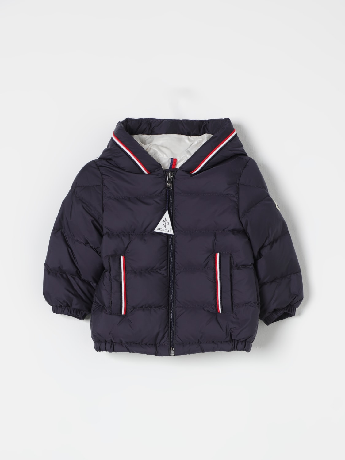 MONCLER GIACCA: Piumino con cappuccio Moncler, Blue - Img 1