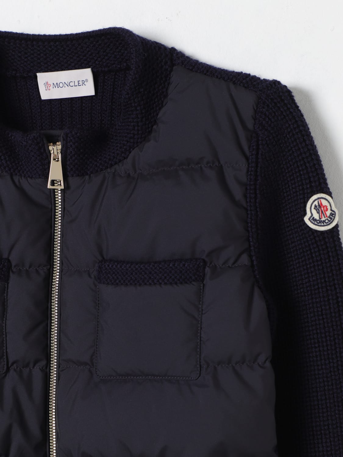 MONCLER JACKET: Sweater kids Moncler, Blue - Img 3