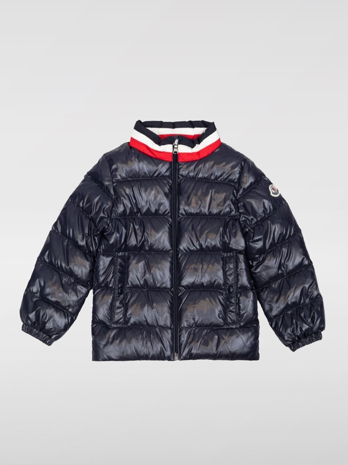 MONCLER GIACCA: Piumino imbottito e trapuntato Moncler, Blue - Img 1