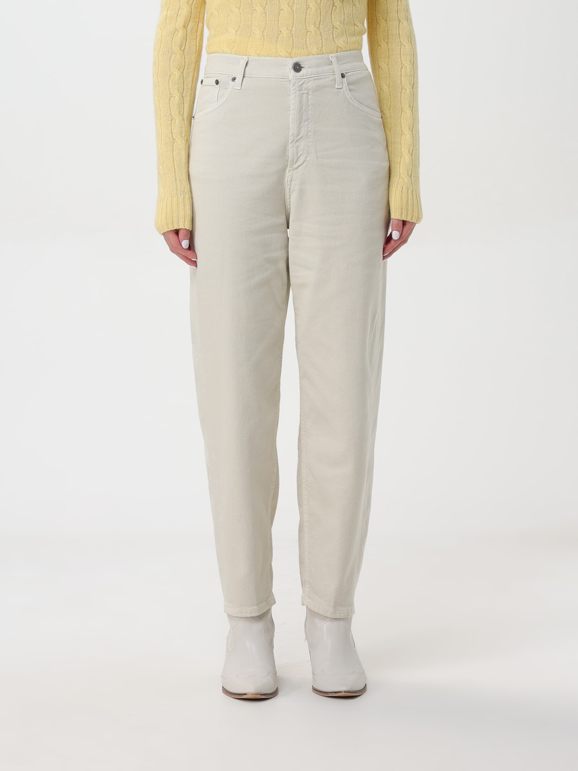 DONDUP PANTS: Pants woman Dondup, Cream - Img 1