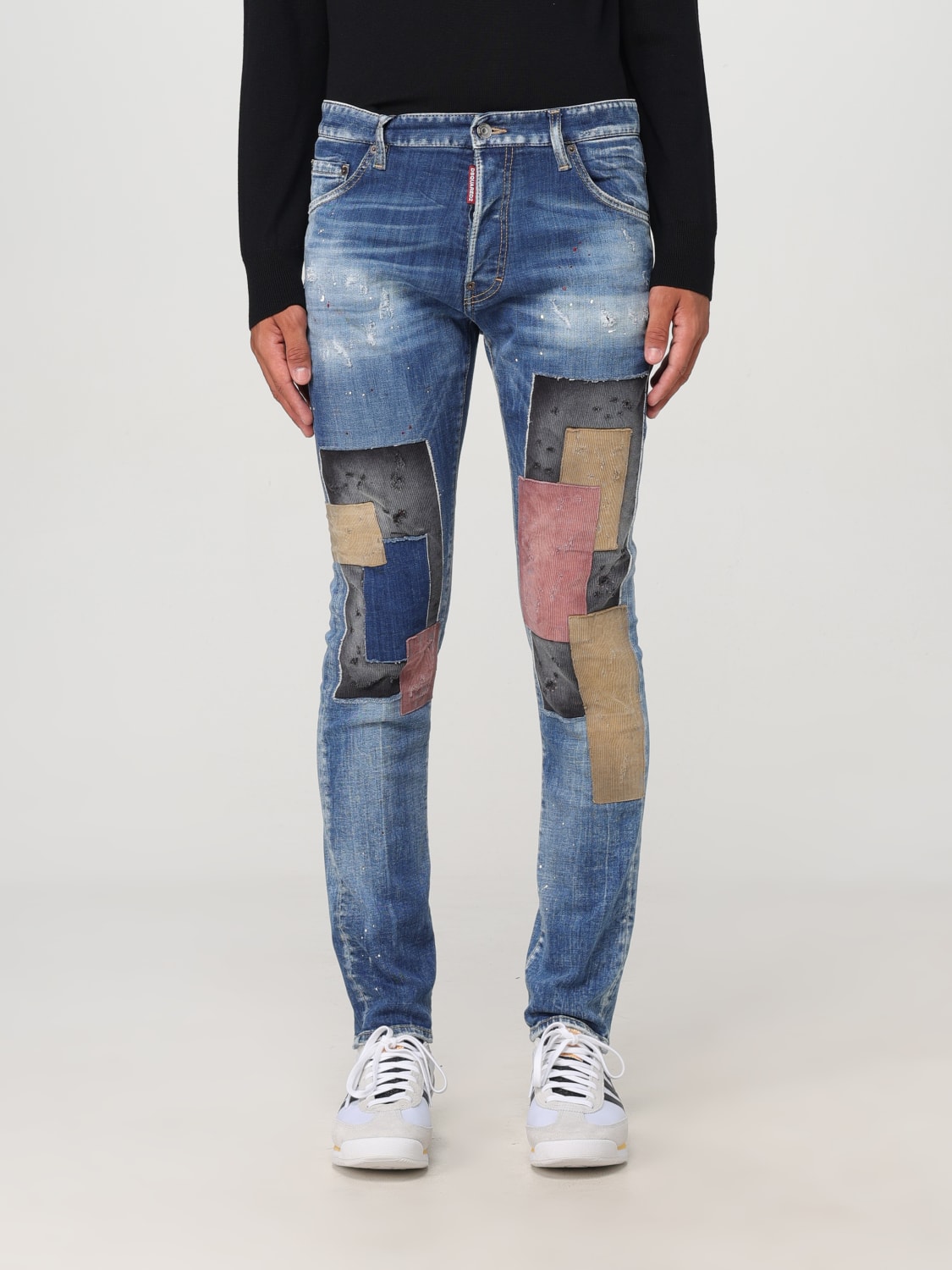 Giglio Jeans Dsquared2 in denim con toppe