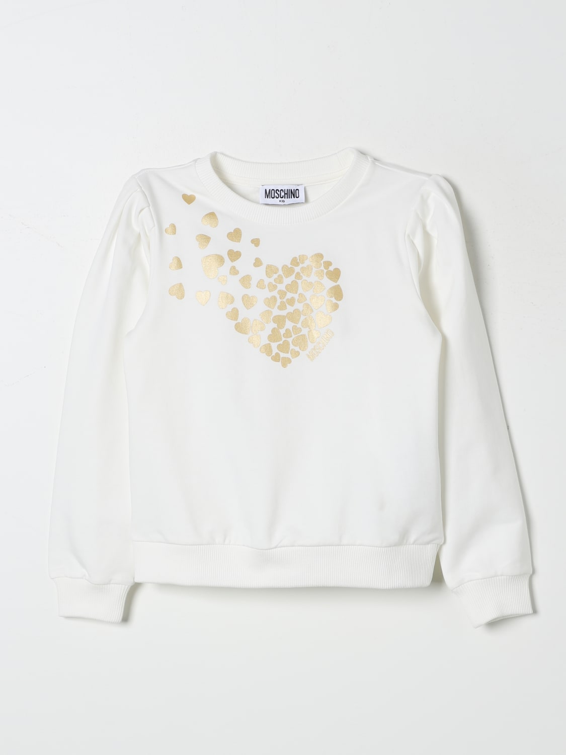 MOSCHINO MAGLIA: Maglia con cuore Moschino in cotone, Bianco - Img 1