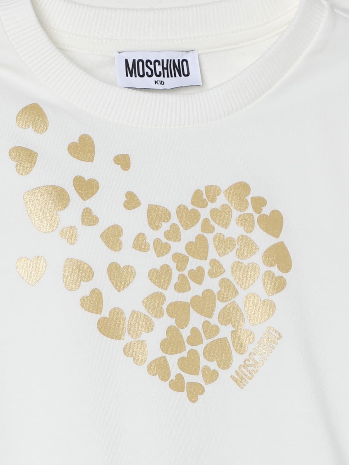 MOSCHINO MAGLIA: Maglia con cuore Moschino in cotone, Bianco - Img 3