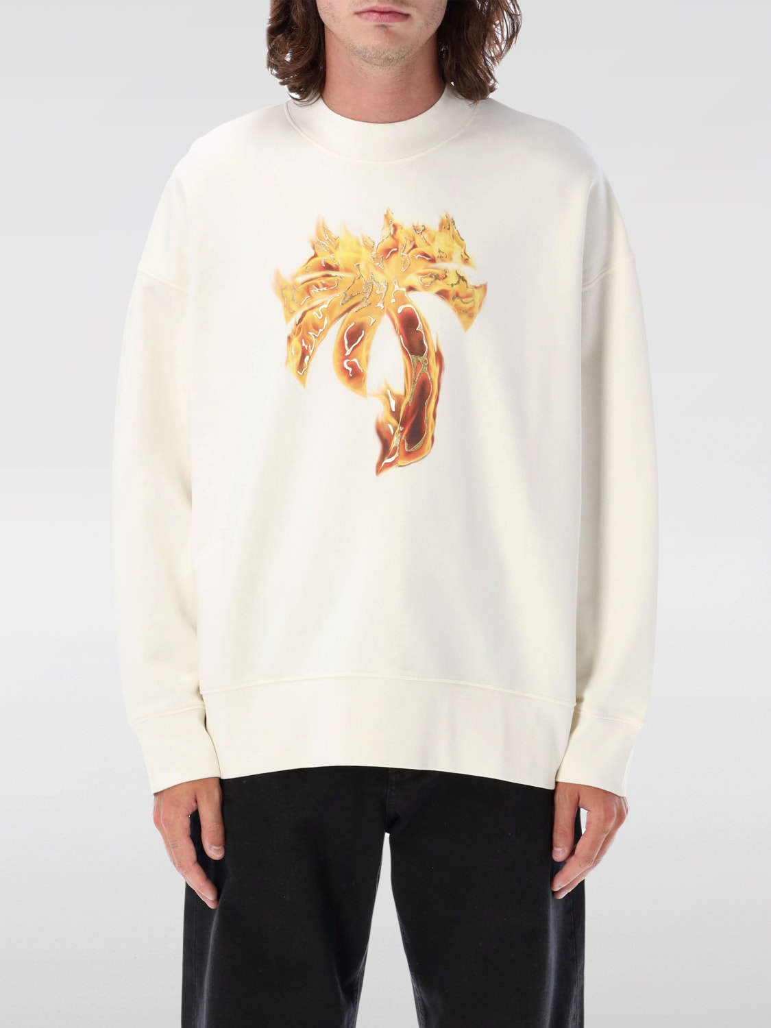 PALM ANGELS SWEATSHIRT: Sweatshirt men Palm Angels, White - Img 1