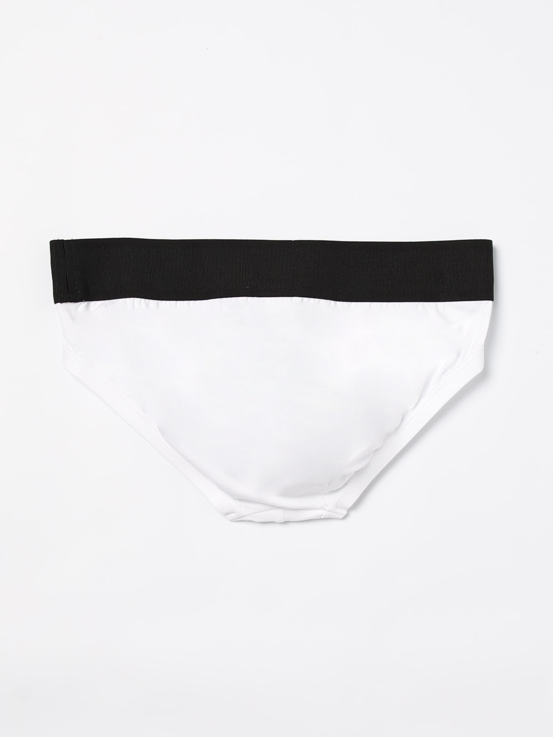 DOLCE & GABBANA INTIMO: Slip con logo Dolce & Gabbana, Bianco - Img 2