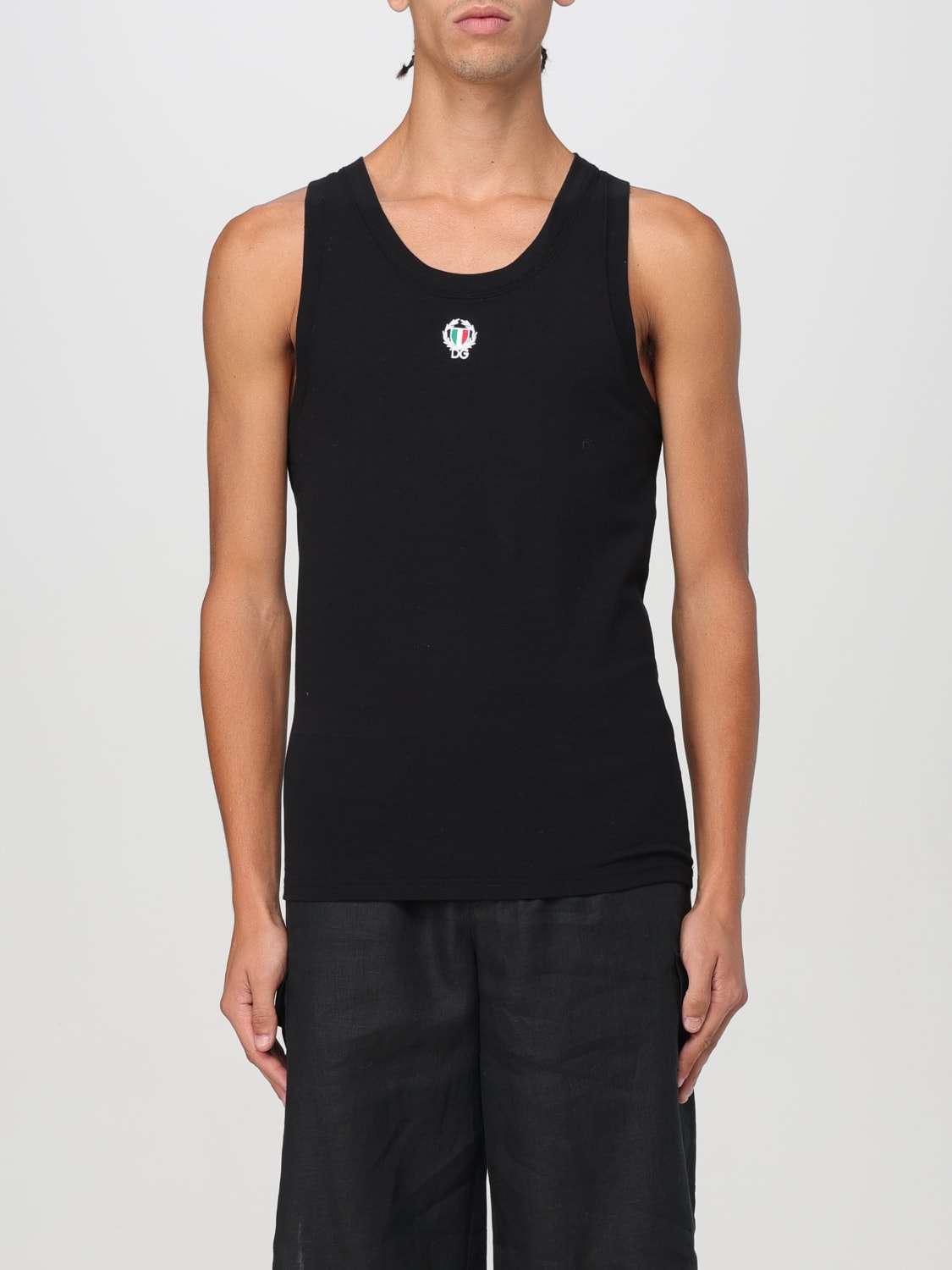 DOLCE & GABBANA TANK TOP: Tank top men Dolce & Gabbana, Black - Img 1