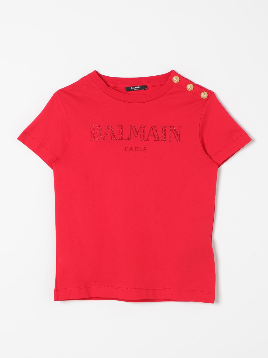 BALMAIN T-SHIRT: Top kids Balmain, Red - Img 1