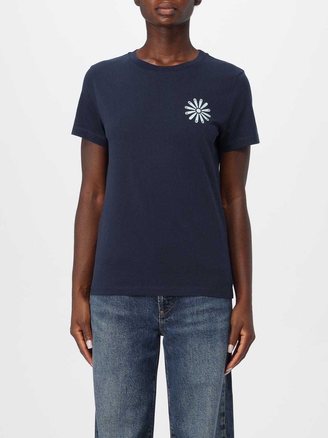 Giglio T-shirt in cotone con fiore Kenzo