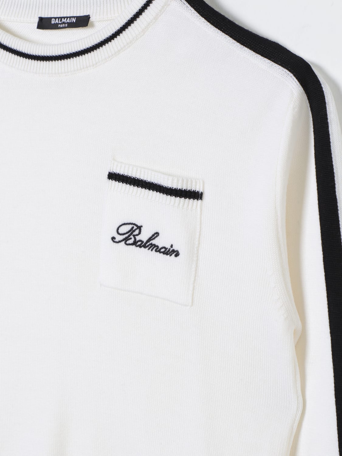 BALMAIN SWEATER: Sweater kids Balmain, White - Img 3