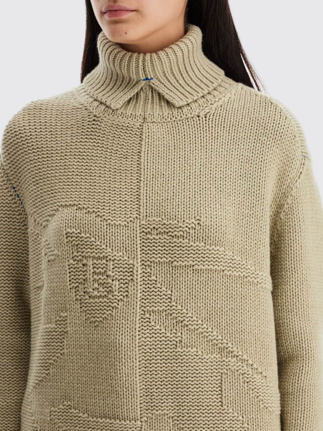 BURBERRY SWEATER: Sweatshirt woman Burberry, Beige - Img 3