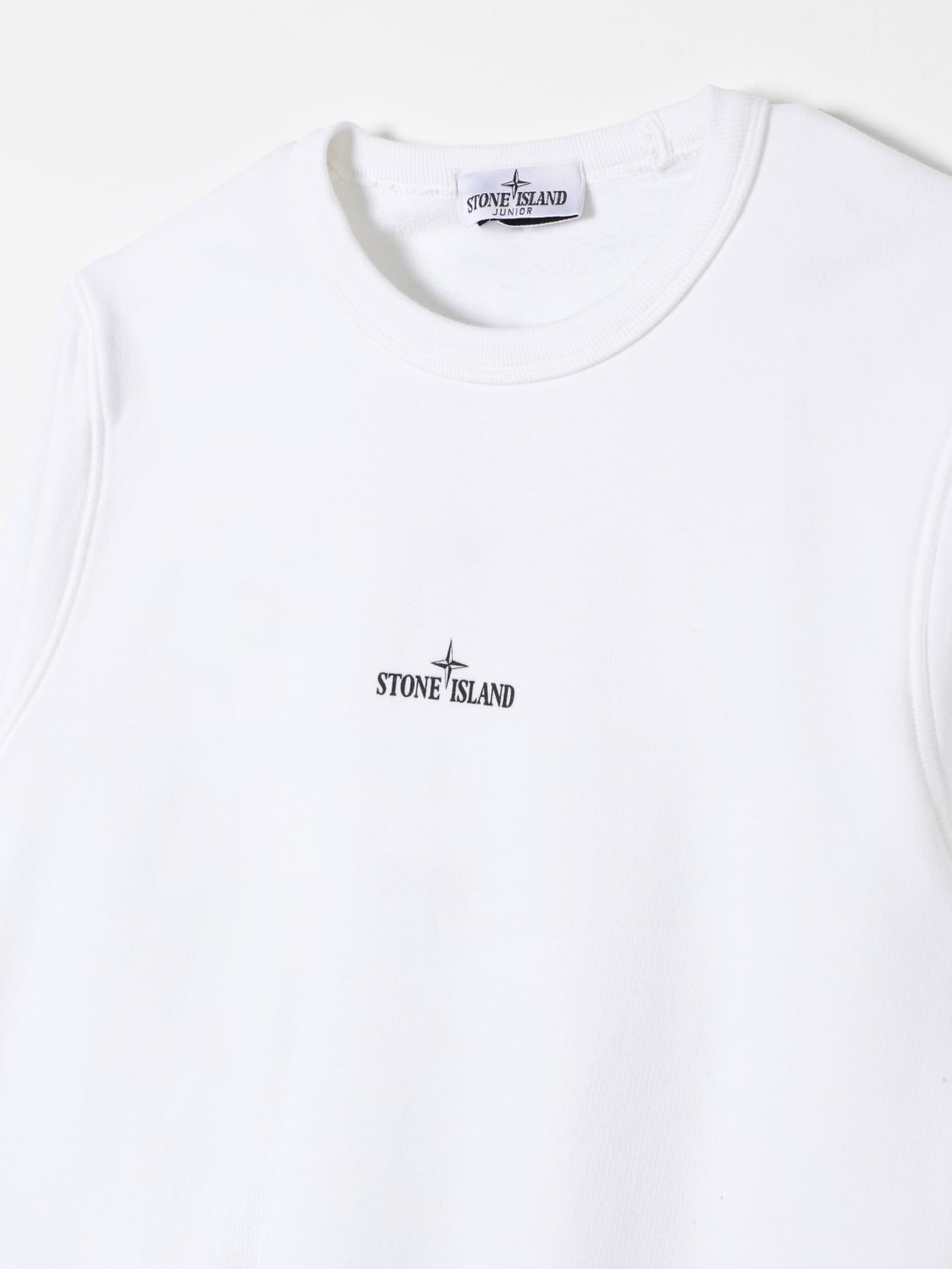 STONE ISLAND JUNIOR JERSEY: Jersey niños Stone Island Junior, Blanco - Img 3