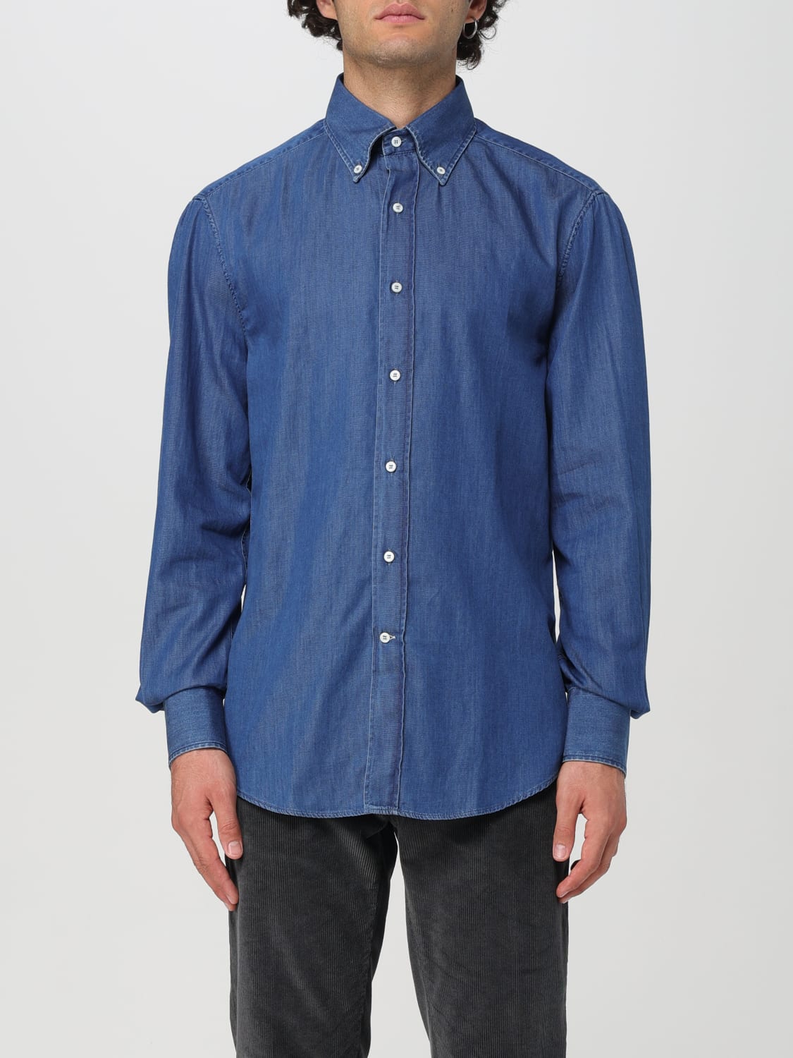 BRUNELLO CUCINELLI SHIRT: Shirt men Brunello Cucinelli, Blue - Img 1