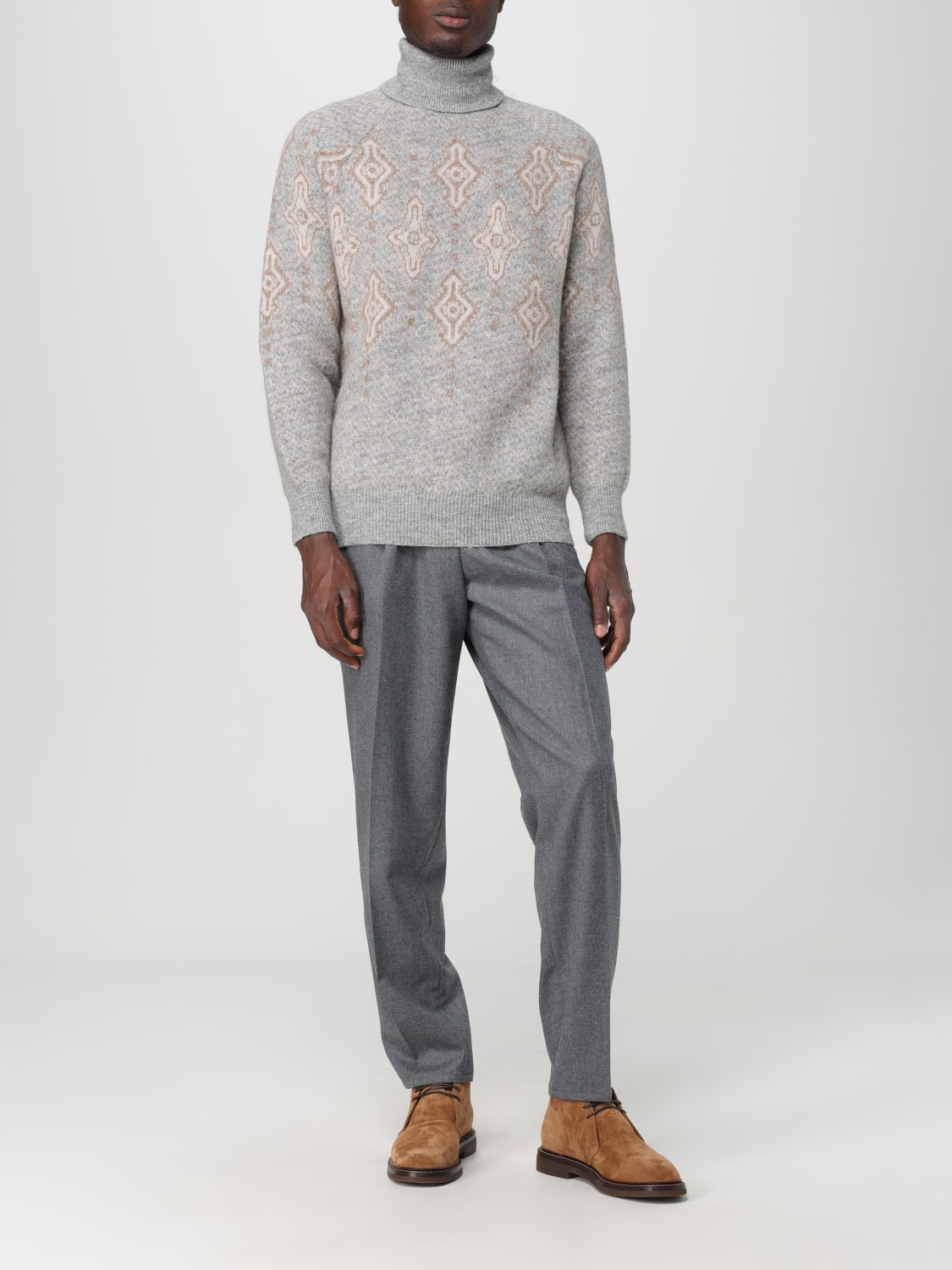 BRUNELLO CUCINELLI PULLOVER: Pullover herren Brunello Cucinelli, Grau - Img 2