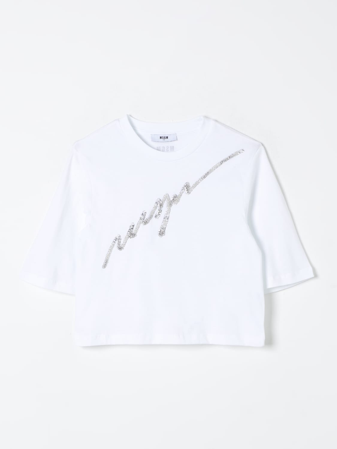 MSGM KIDS T-SHIRT: T-shirt kids MSGM Kids, White - Img 1