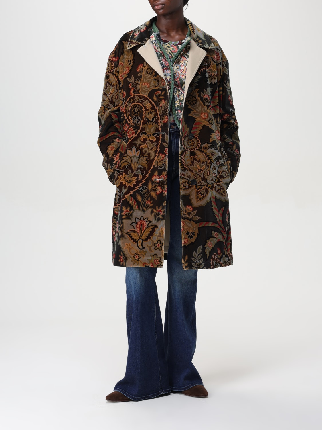 ETRO COAT: Coat woman Etro, Green - Img 2