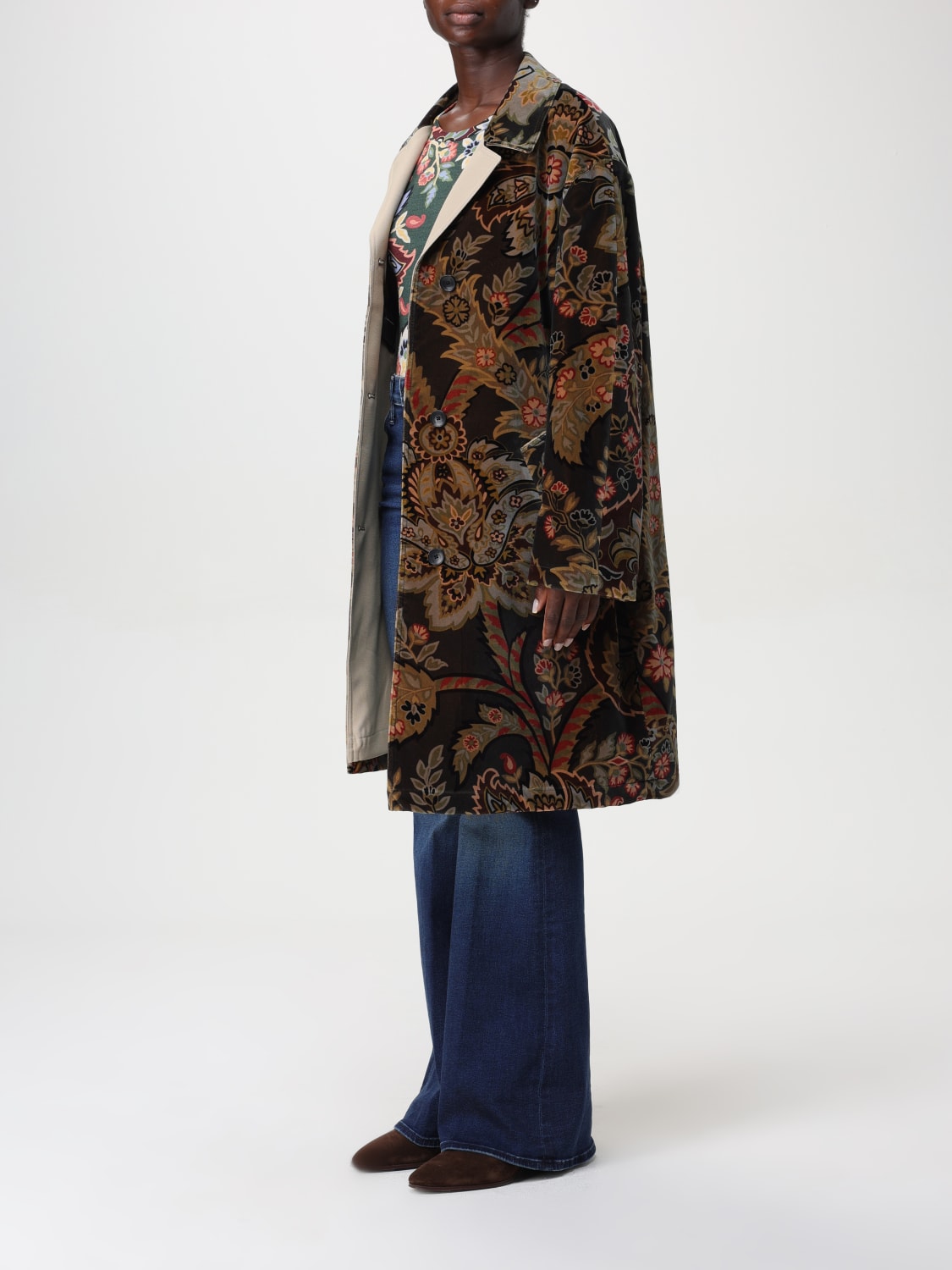 ETRO COAT: Coat woman Etro, Green - Img 4