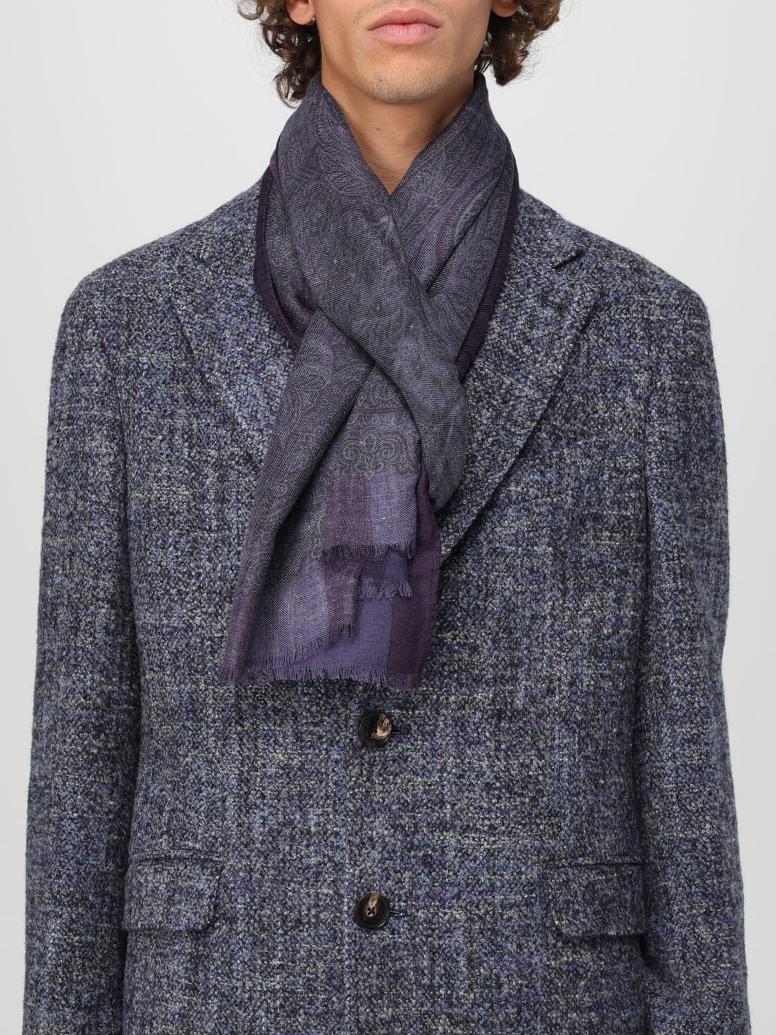 ETRO SCARF: Scarf men Etro, Blue - Img 2