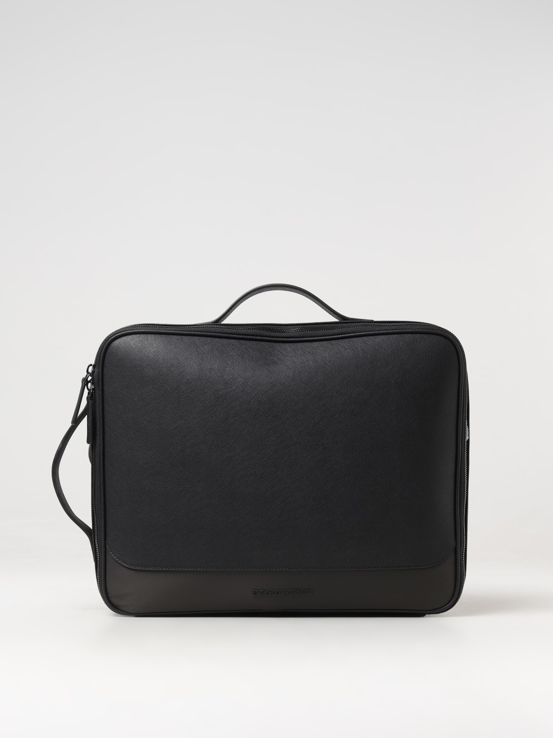 Giglio Borsa business Emporio Armani in pelle saffiano rigenerato e nylon riciclato
