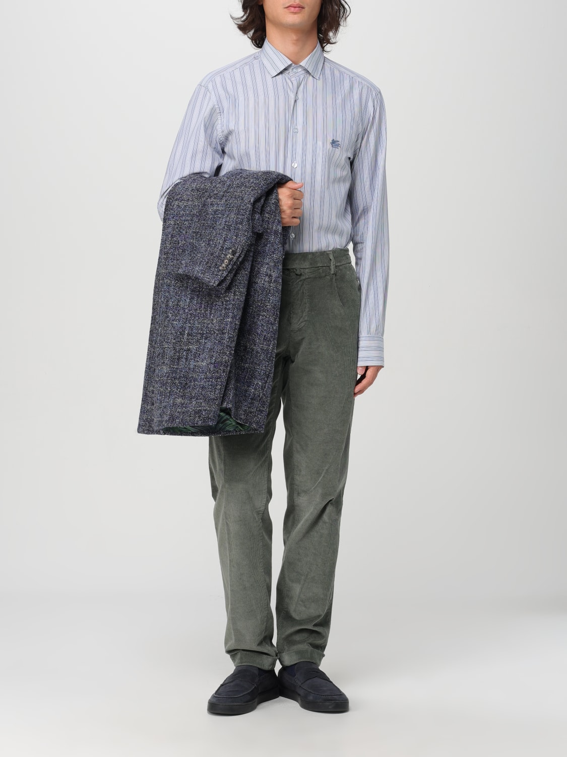 ETRO CAMICIA: Camicia Etro in popeline di cotone a righe , Rigato - Img 2