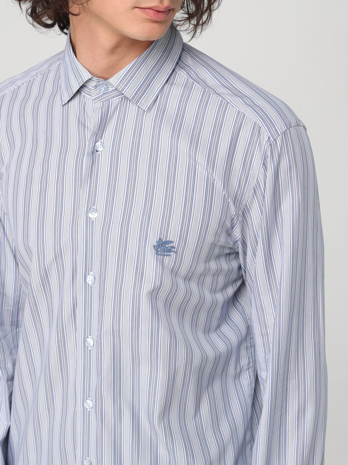 ETRO CAMICIA: Camicia Etro in popeline di cotone a righe , Rigato - Img 5