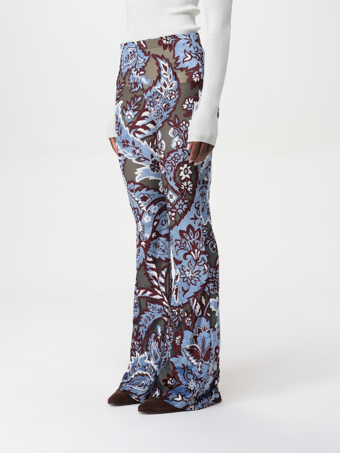 ETRO PANTS: Pants woman Etro, Blue - Img 4