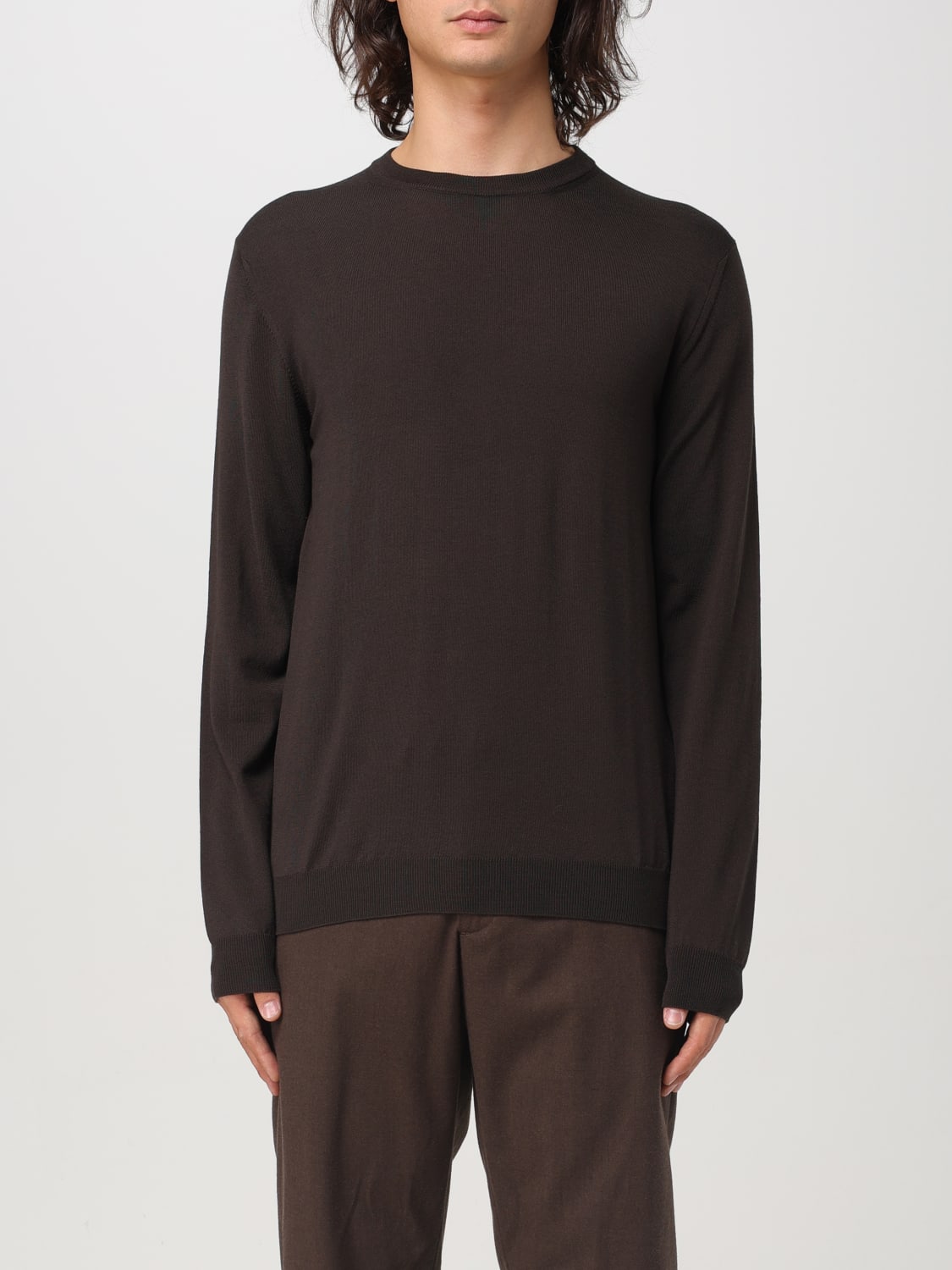 ZANONE PULL: Sweatshirt homme Zanone, Marron - Img 1