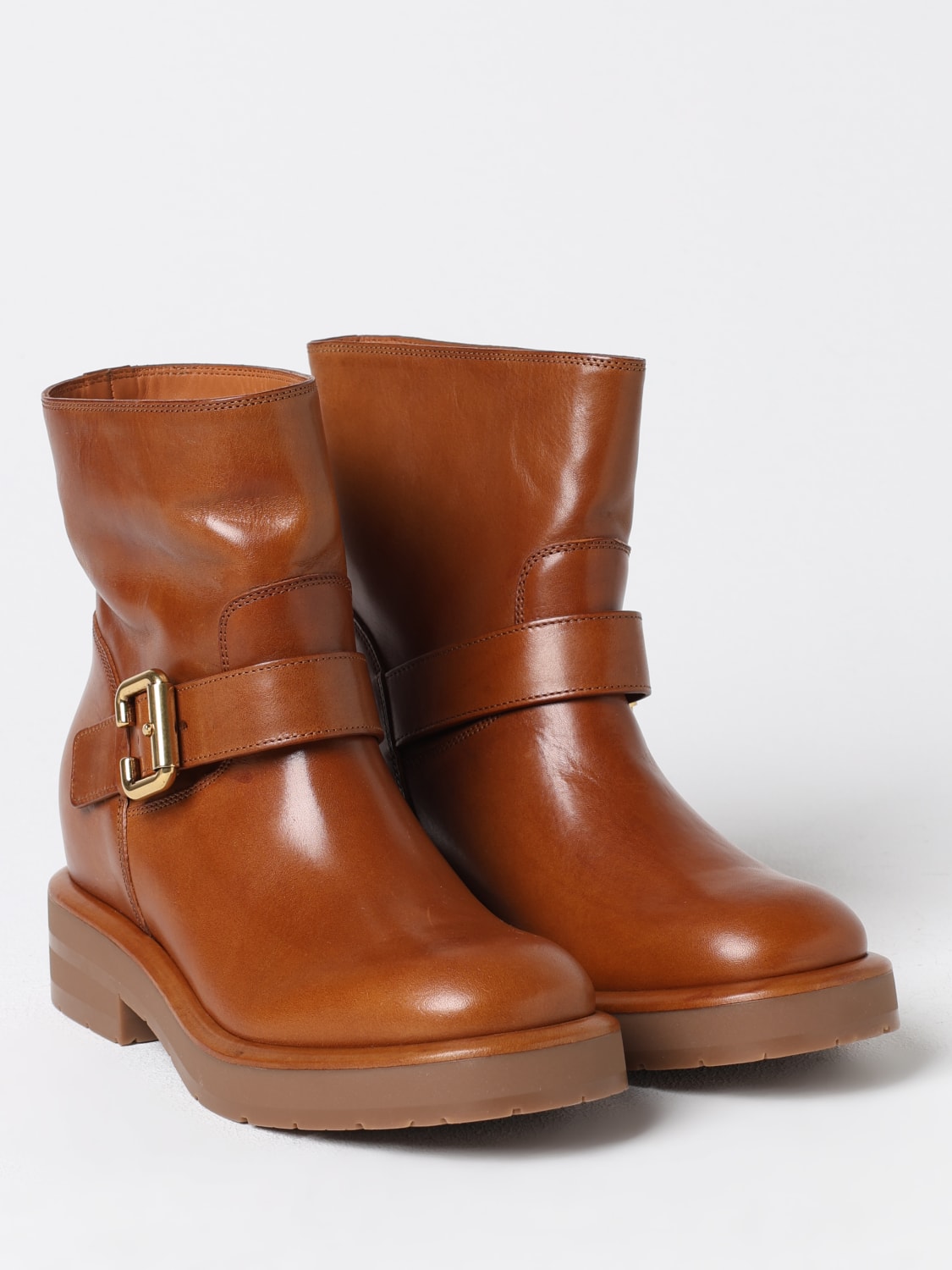 CHLOÉ FLACHE STIEFELETTEN: Stiefel damen ChloÉ, Braun - Img 2