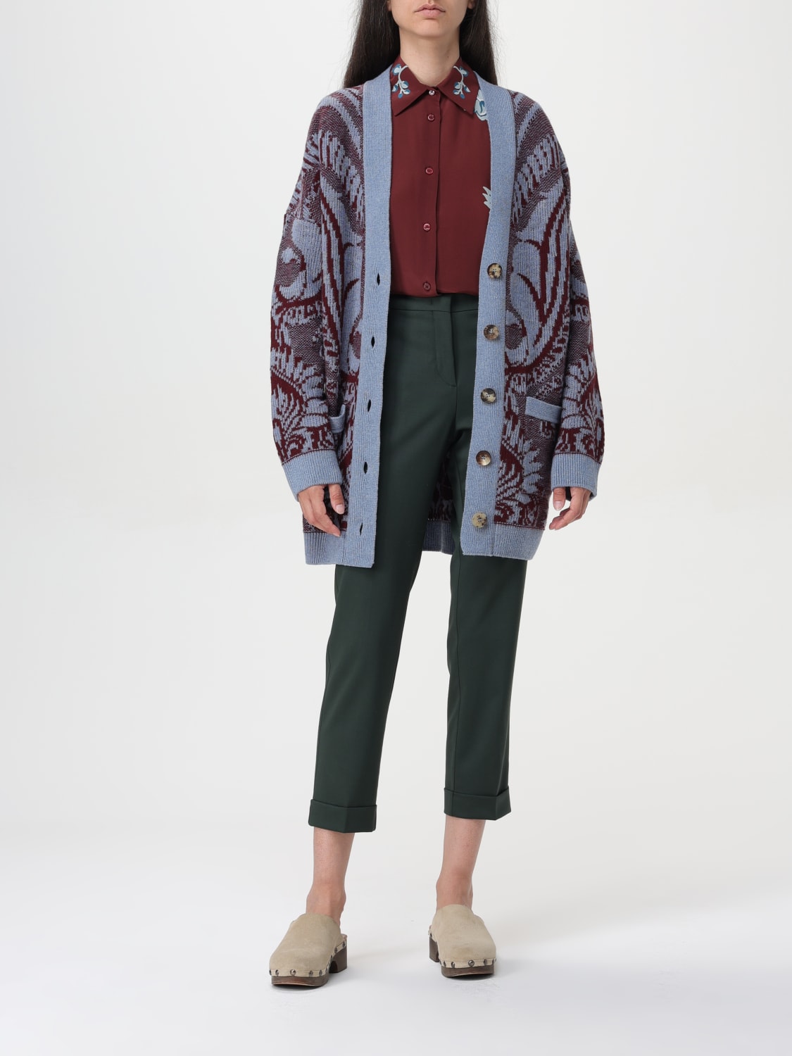 ETRO CARDIGAN: Cardigan woman Etro, Burgundy - Img 2