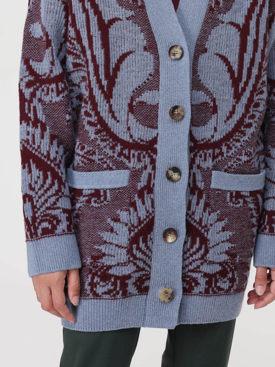 ETRO CARDIGAN: Cardigan woman Etro, Burgundy - Img 5