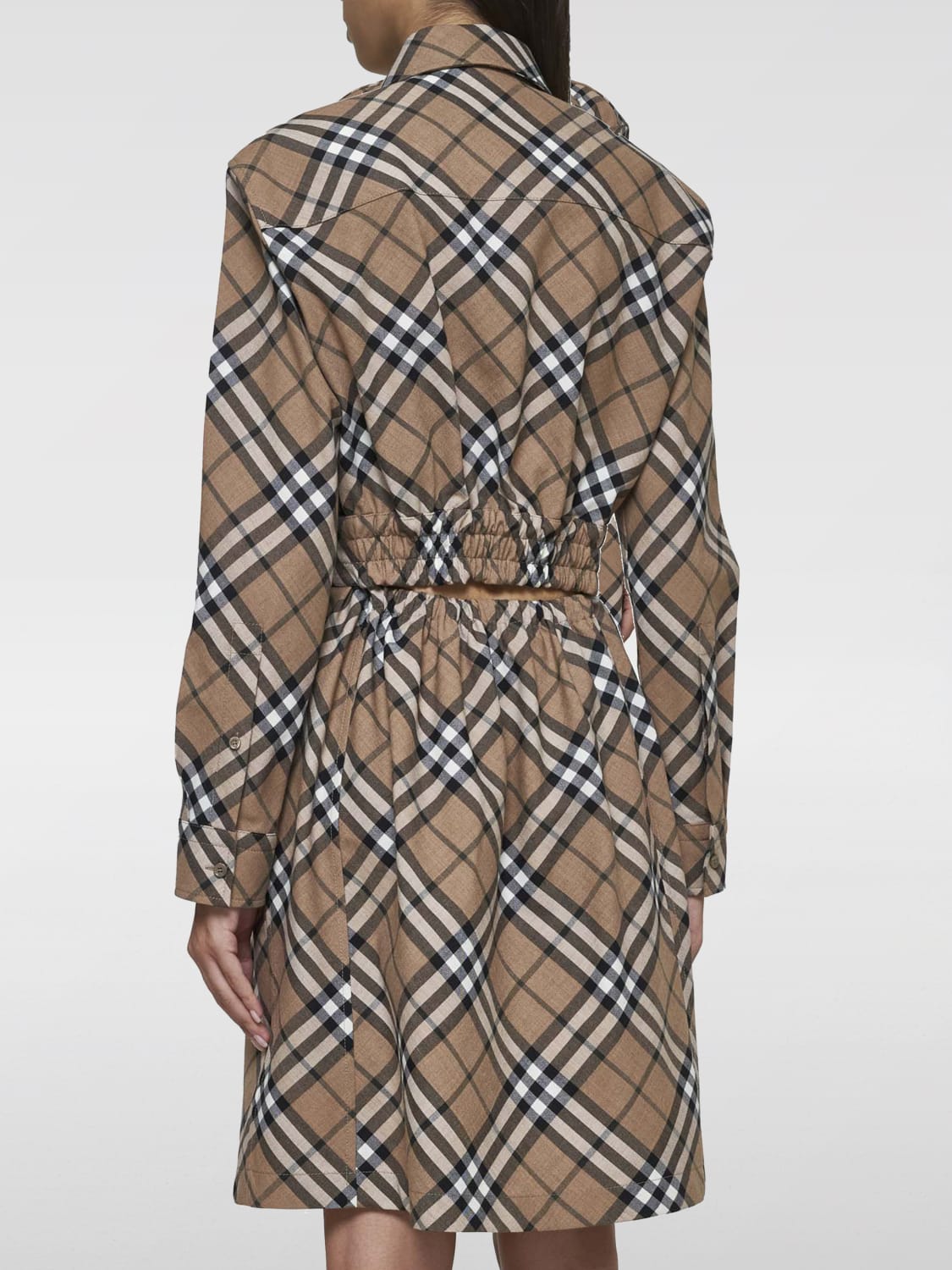 BURBERRY DRESS: Dress woman Burberry, Beige - Img 2