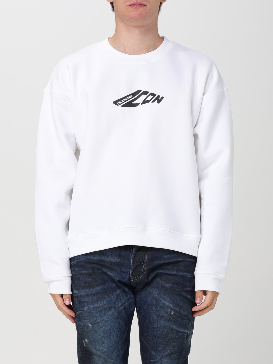 DSQUARED2 SWEATSHIRT: Sweatshirt homme Dsquared2, Blanc - Img 1