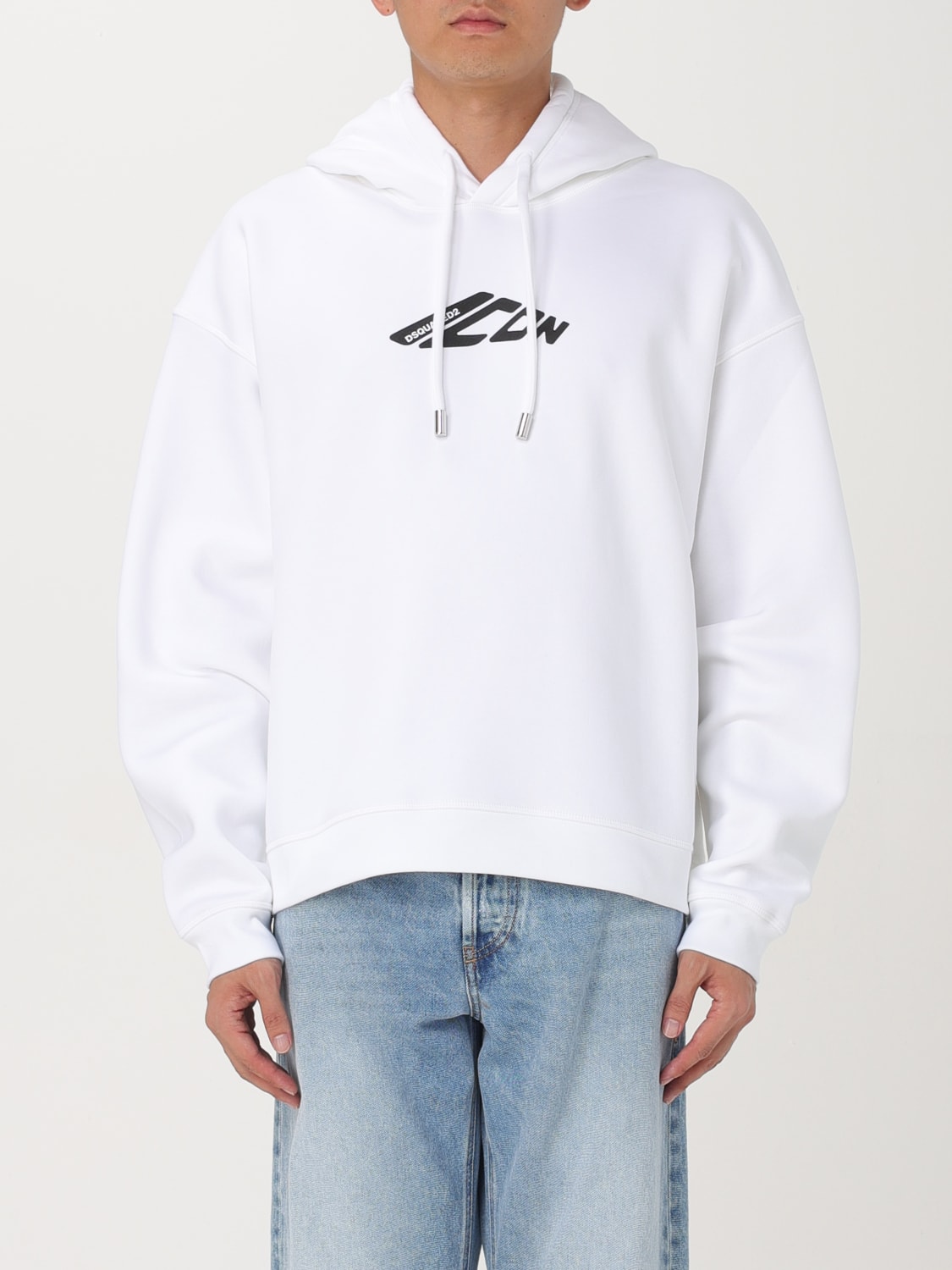 DSQUARED2 SWEATSHIRT: Sweatshirt homme Dsquared2, Blanc - Img 1