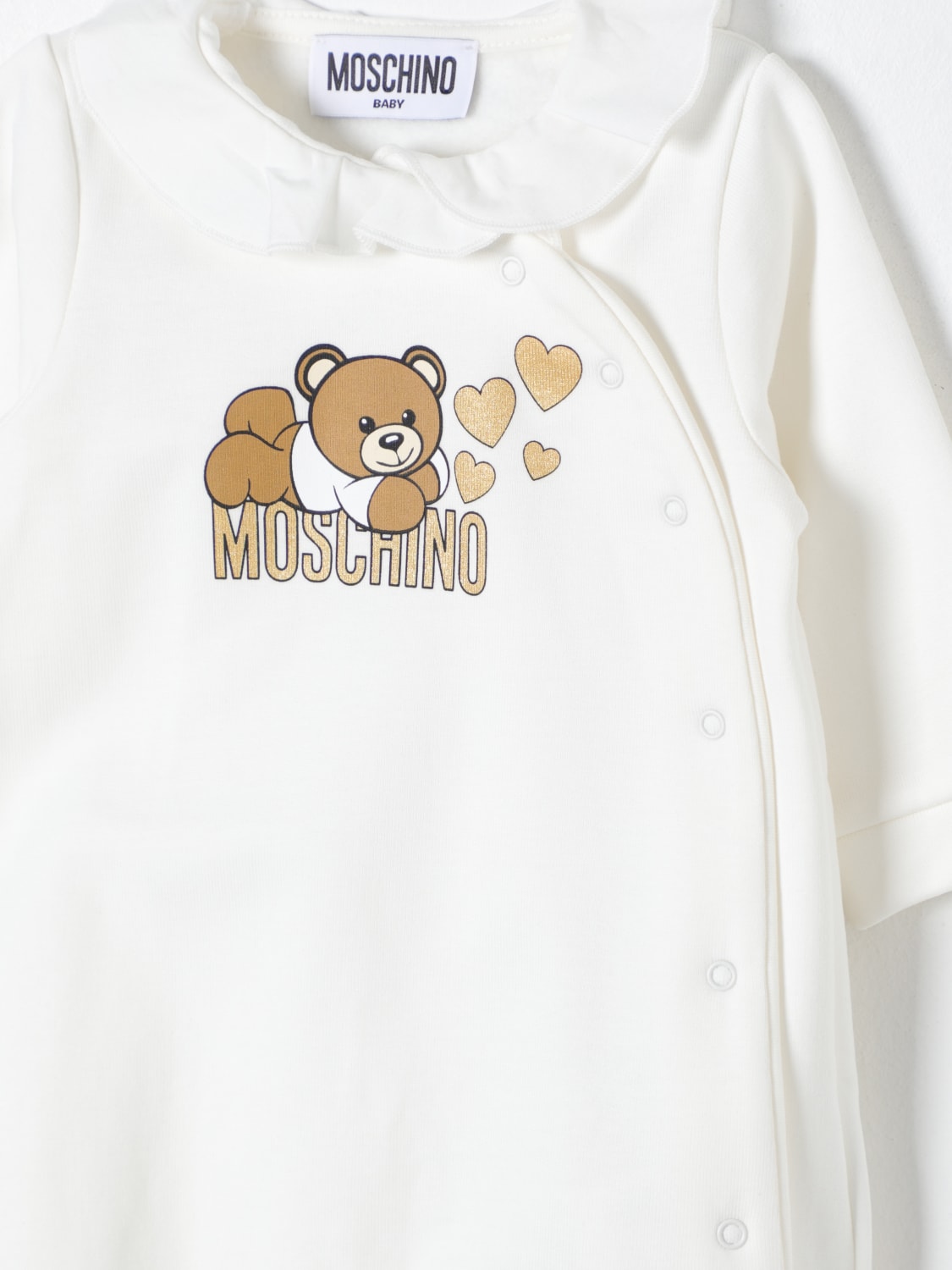 MOSCHINO OVERALL: Strampler kinder Moschino, Weiß - Img 3