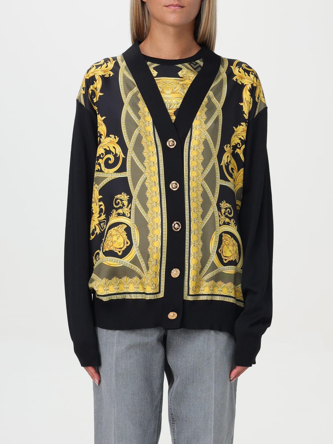 VERSACE CARDIGAN: Cardigan femme Versace, Noir - Img 1