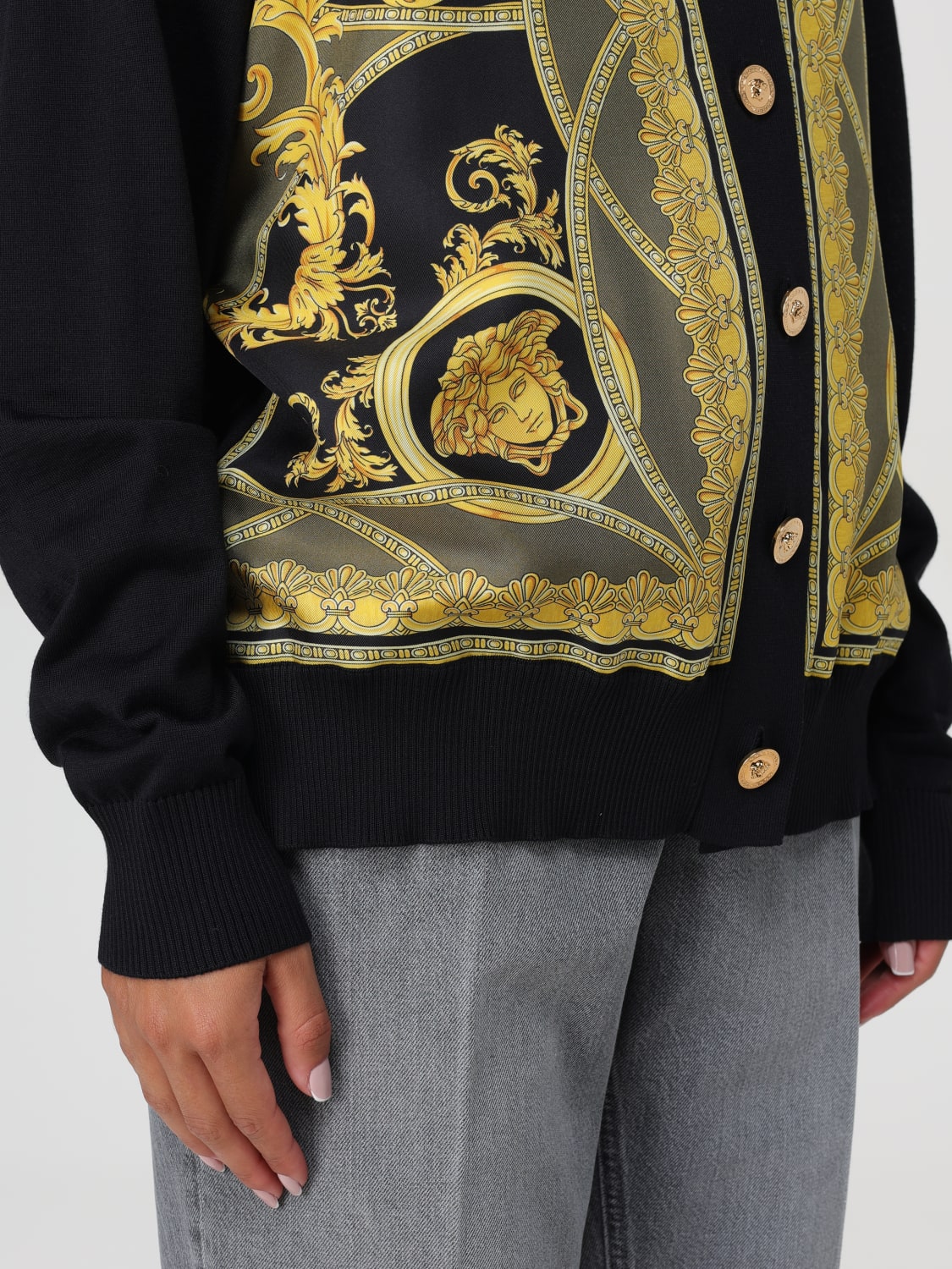 VERSACE CARDIGAN: Cardigan femme Versace, Noir - Img 5