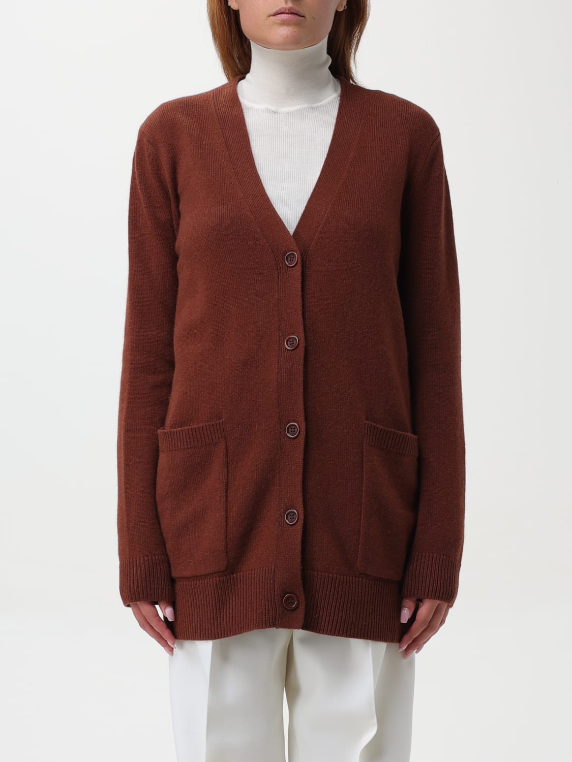 MAX MARA CARDIGAN: Cardigan woman Max Mara, Brown - Img 1