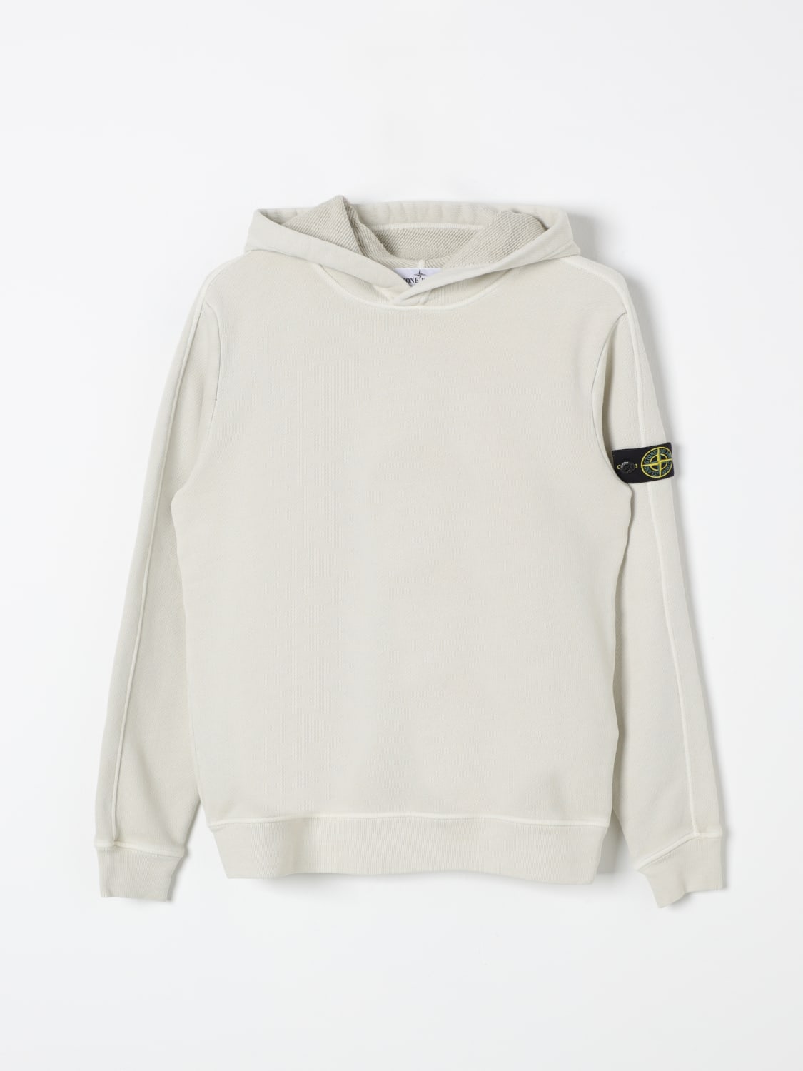 Junior white stone island jumper outlet