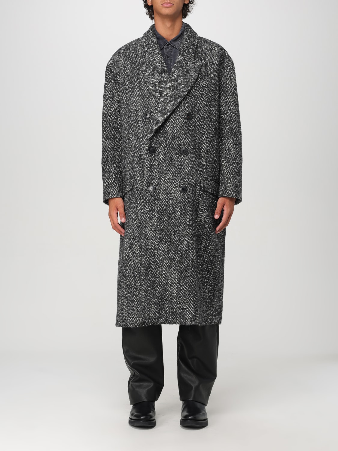 ISABEL MARANT: Coat men - Black | Isabel Marant coat MA0279HAB3D01H online  at GIGLIO.COM