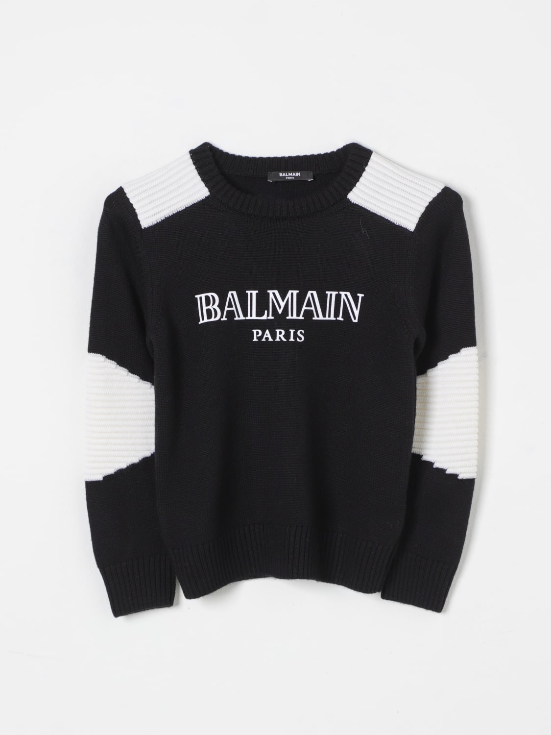 BALMAIN 스웨터: 스웨터 남아 Balmain, 블랙 - Img 1