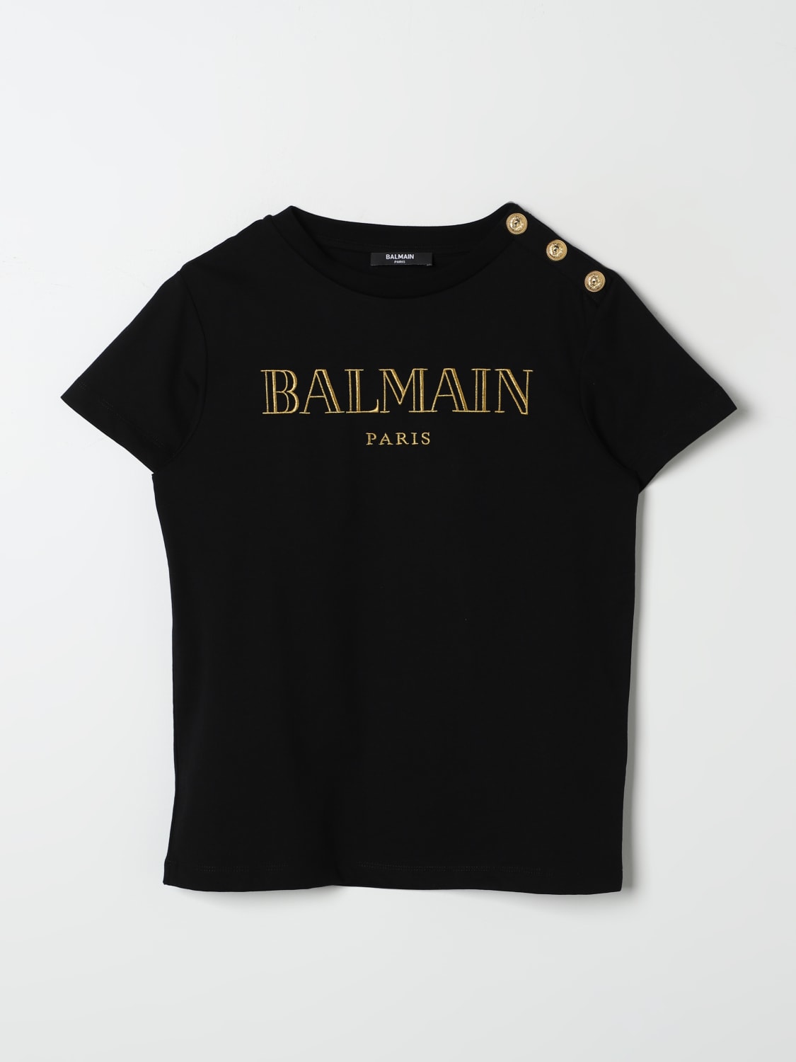 BALMAIN 티셔츠: 티셔츠 남아 Balmain, 블랙 - Img 1