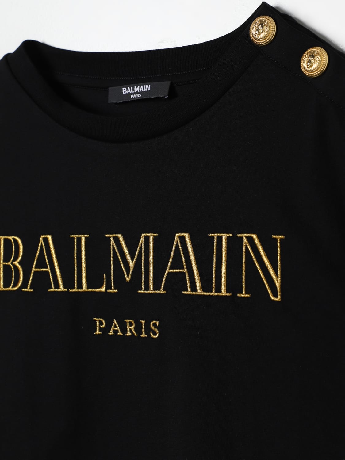 BALMAIN 티셔츠: 티셔츠 남아 Balmain, 블랙 - Img 3