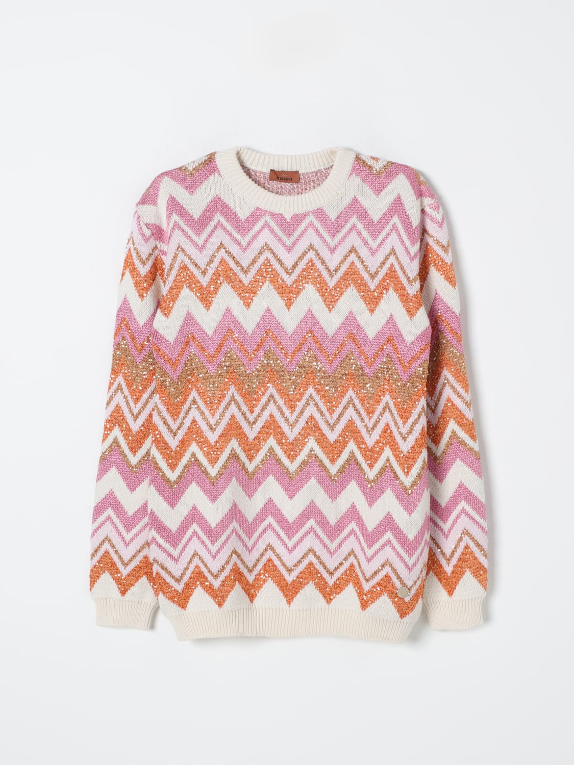 MISSONI MAGLIA: Maglia a zig zag Missoni, Beige - Img 1