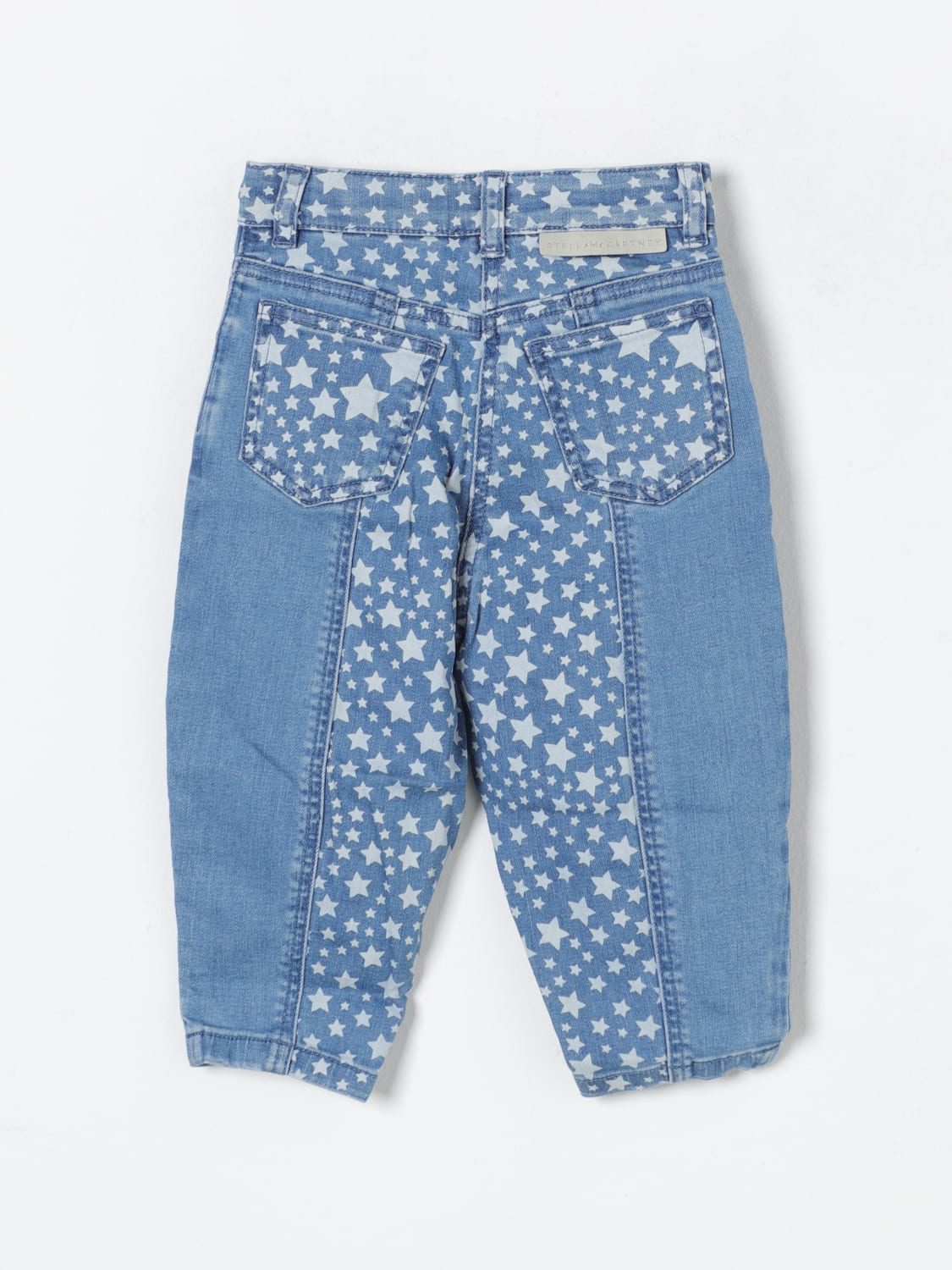 STELLA MCCARTNEY KIDS JEANS: Jeans Stella McCartney Kids in denim con stelle stampate , Blue - Img 2