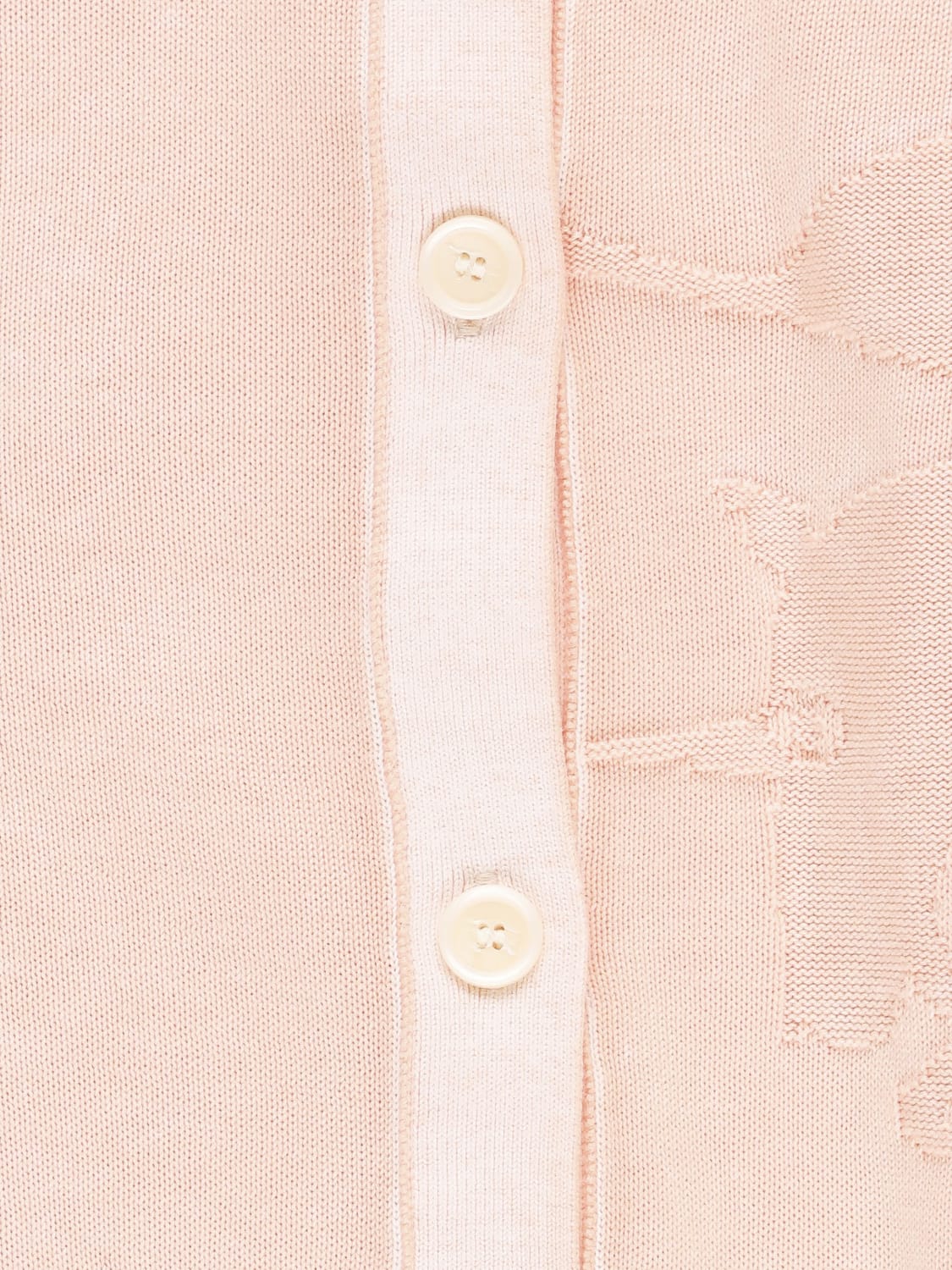 BURBERRY MAGLIA: Cardigan a girocollo in cotone Burberry, Rosa - Img 3