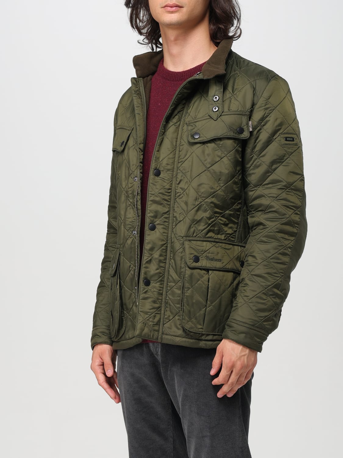 BARBOUR GIACCA: Giacca Barbour in nylon trapuntato , Oliva - Img 3