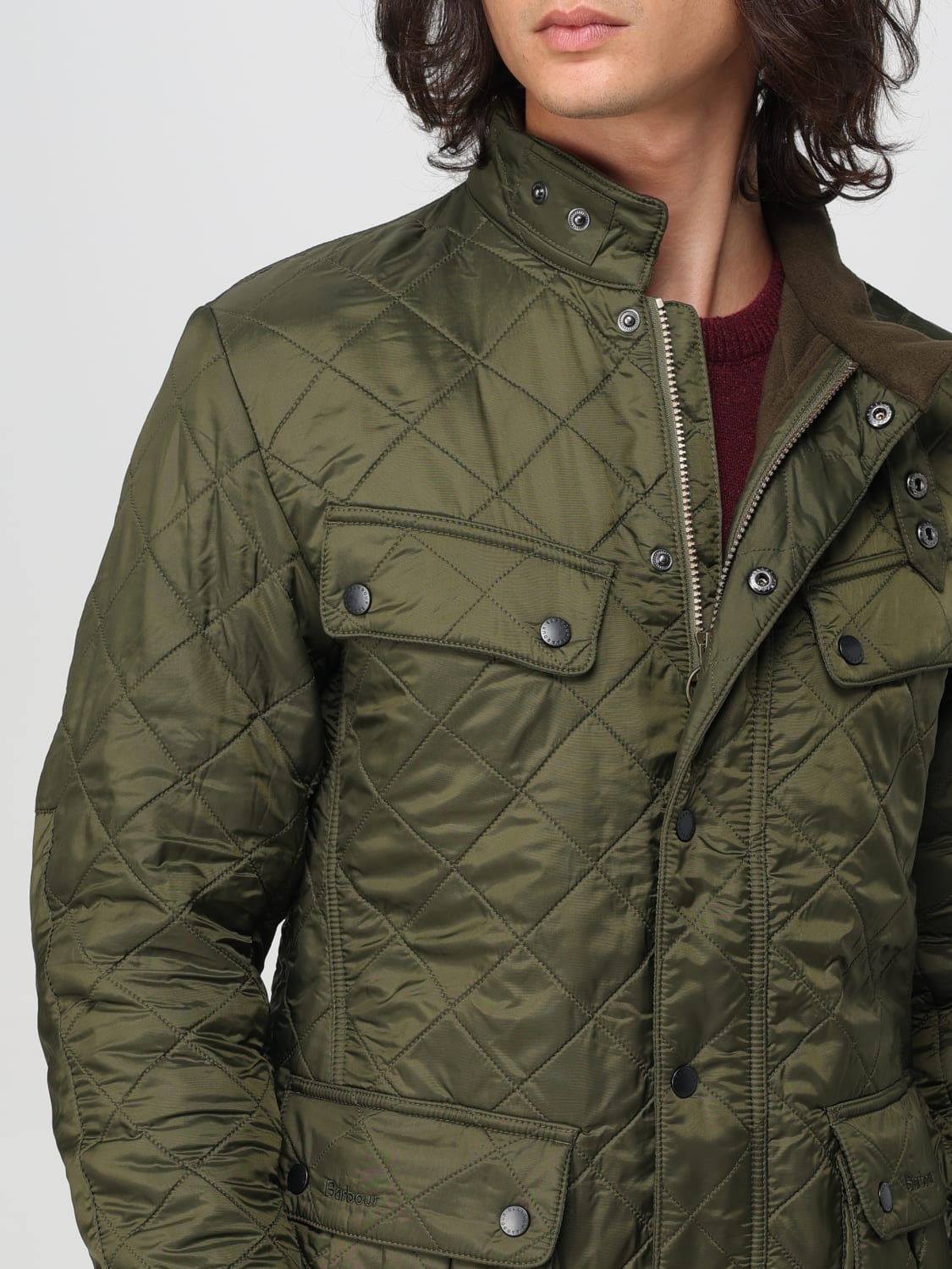 BARBOUR GIACCA: Giacca Barbour in nylon trapuntato , Oliva - Img 4