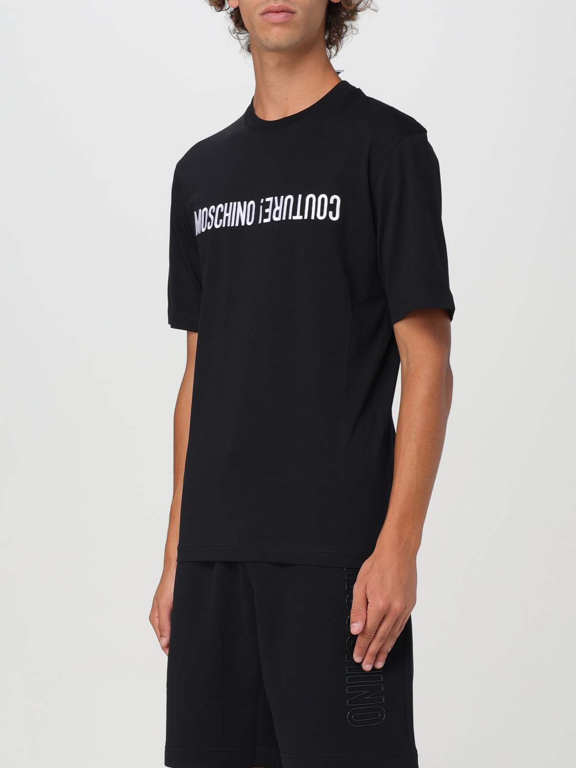 MOSCHINO COUTURE T-SHIRT: T-shirt con logo Moschino Couture, Nero - Img 3