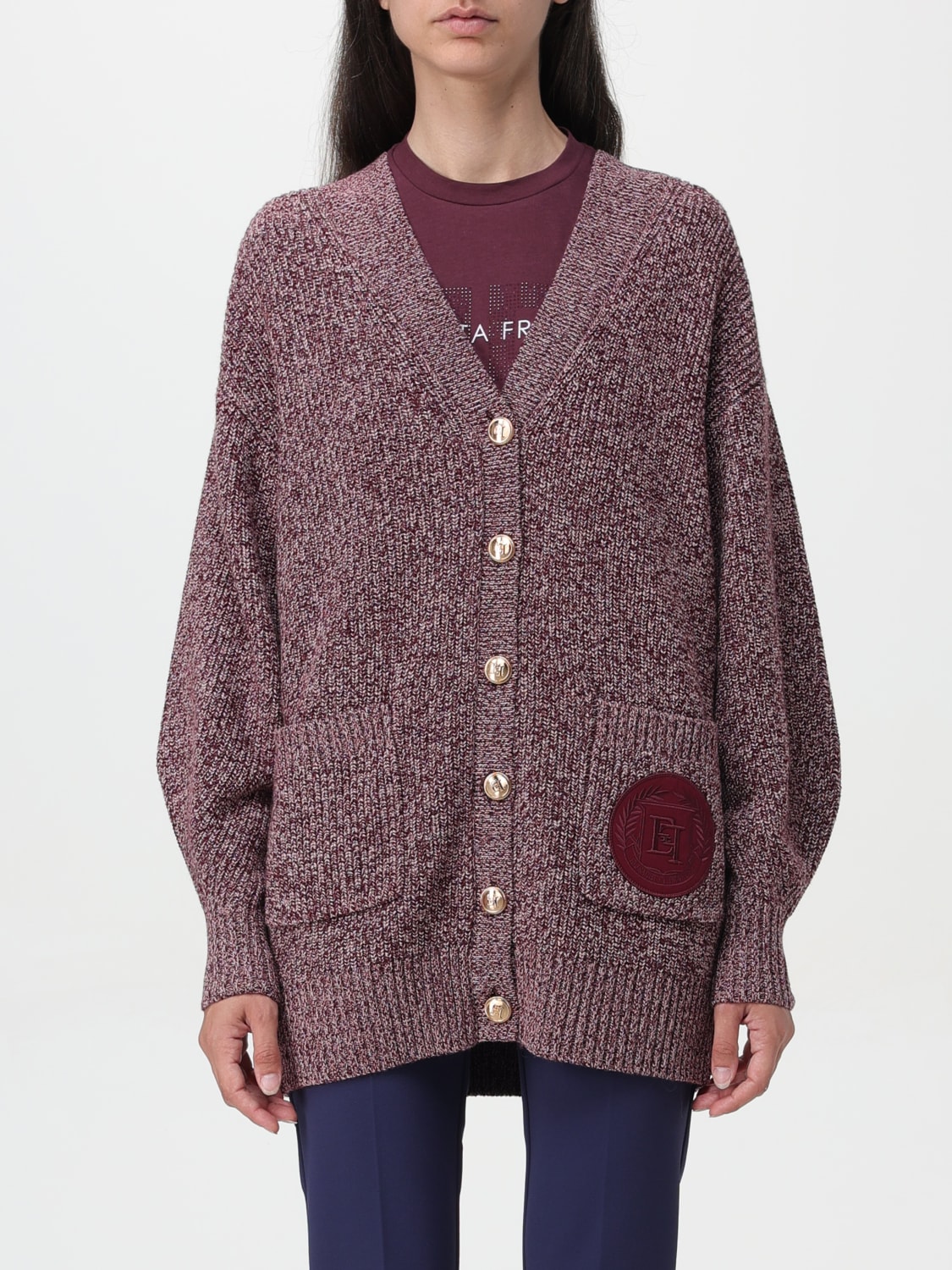 Giglio Cardigan oversize Elisabetta Franchi